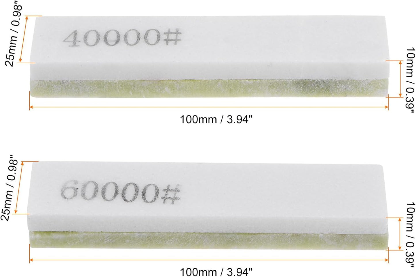2pcs Knife Sharpening Stone Set 10000/20000/40000 Grit Rectangle Knife Sharpening Stone Sharpener Whetstone for Knives Scissors Kitchen Sharpen Tools