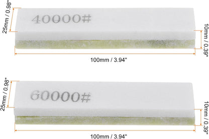 2pcs Knife Sharpening Stone Set 10000/20000/40000 Grit Rectangle Knife Sharpening Stone Sharpener Whetstone for Knives Scissors Kitchen Sharpen Tools