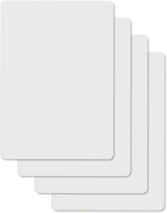 Cut N' Funnel Food Service Grade Heavy Gauge Flexible Cutting Board Mats 4 Pack 9” x 12” Made in the USA BPA Free Plastic Dishwasher Safe