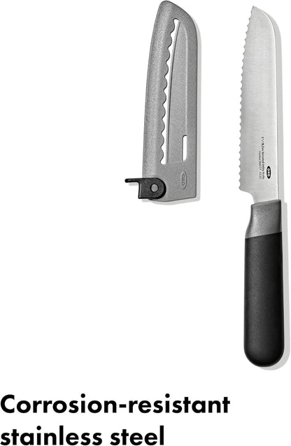Good Grips 5 in Santoku Knife with Locking Sheath