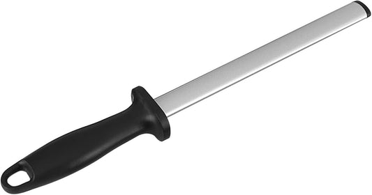 Knife Sharpener Rod, 8 Inch Diamond Sharpening Steel, Kitchen Honing Rod Knife Sharpening Tool for Home Kitchens and Restaurants