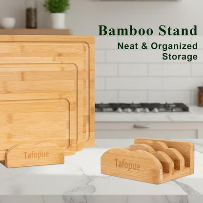 Bamboo Cutting Board, Wood Chopping Board with Juice Groove and Handle, 12×9 Inch Lightweight Kitchen Cutting Board for Fruit, Vegetables, Bread, Cheese, Snacks, Meat, BBQ, and Serving