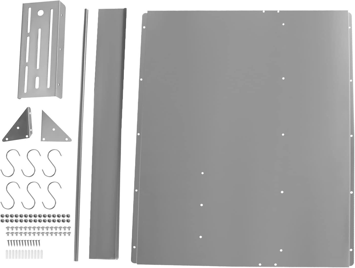 Range Backsplash 36"X29.5" Stainless Steel Backsplash Range Hood Wall Shield with Storage Shelf & Knife Rack Wall-Mounted Range Backsplash for Range Hood, Stove (36 x 29.5Inch)