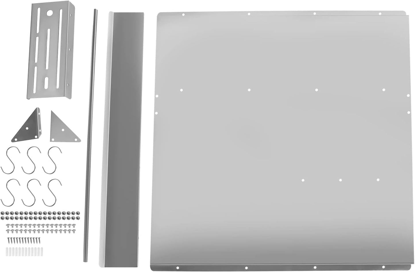 Range Backsplash 36"X29.5" Stainless Steel Backsplash Range Hood Wall Shield with Storage Shelf & Knife Rack Wall-Mounted Range Backsplash for Range Hood, Stove (36 x 29.5Inch)