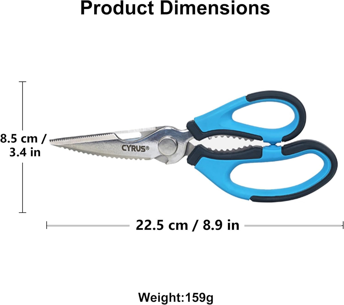 Heavy Duty Detachable Kitchen Scissors Stainless Steel Safe Food Shears | Ultra Sharp Rust-Proof Blades, Non-Slip Comfort Handles, Easy To Clean For Daily Home Cooking Prep Work