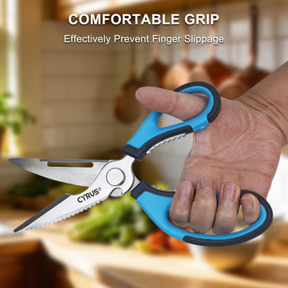 Heavy Duty Detachable Kitchen Scissors Stainless Steel Safe Food Shears | Ultra Sharp Rust-Proof Blades, Non-Slip Comfort Handles, Easy To Clean For Daily Home Cooking Prep Work
