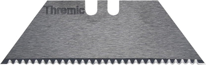 5-Pack Black Ceramic Utility Knife Blades, Serrated Edge and Pointed Tip, Razor Sharp Replacement for Box Cutters and Utility Knives