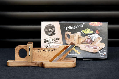 1 Pack, Sausage & Chorizo Guillotine Slicer MADE IN FRANCE, Beige, Model GS01