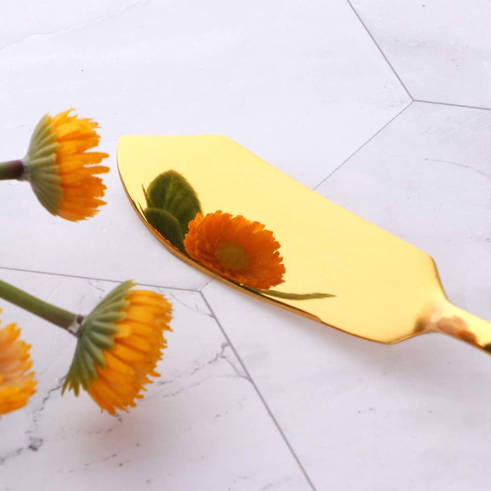 Stainless Steel Cheese Dessert Knives, Set of 6, Breakfast Butter Knife, Slicer Sandwich Spreader(Gold)