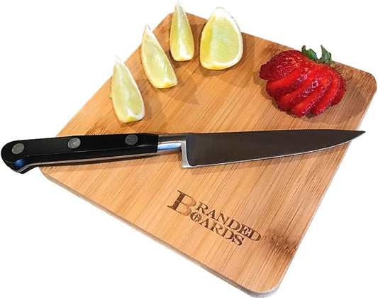 Small Mini All Natural Bamboo Cutting Board, Great for Apartments RV's Home Bar Charcuterie Backpacking Camping Bushcraft Dorm Rooms Picnics & Entertaining (1 Pack)