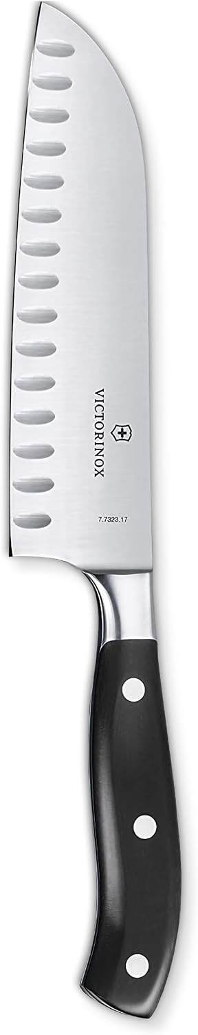 Grand Maître 7" Santoku Knife - Forged Granton Edge Prep Tool