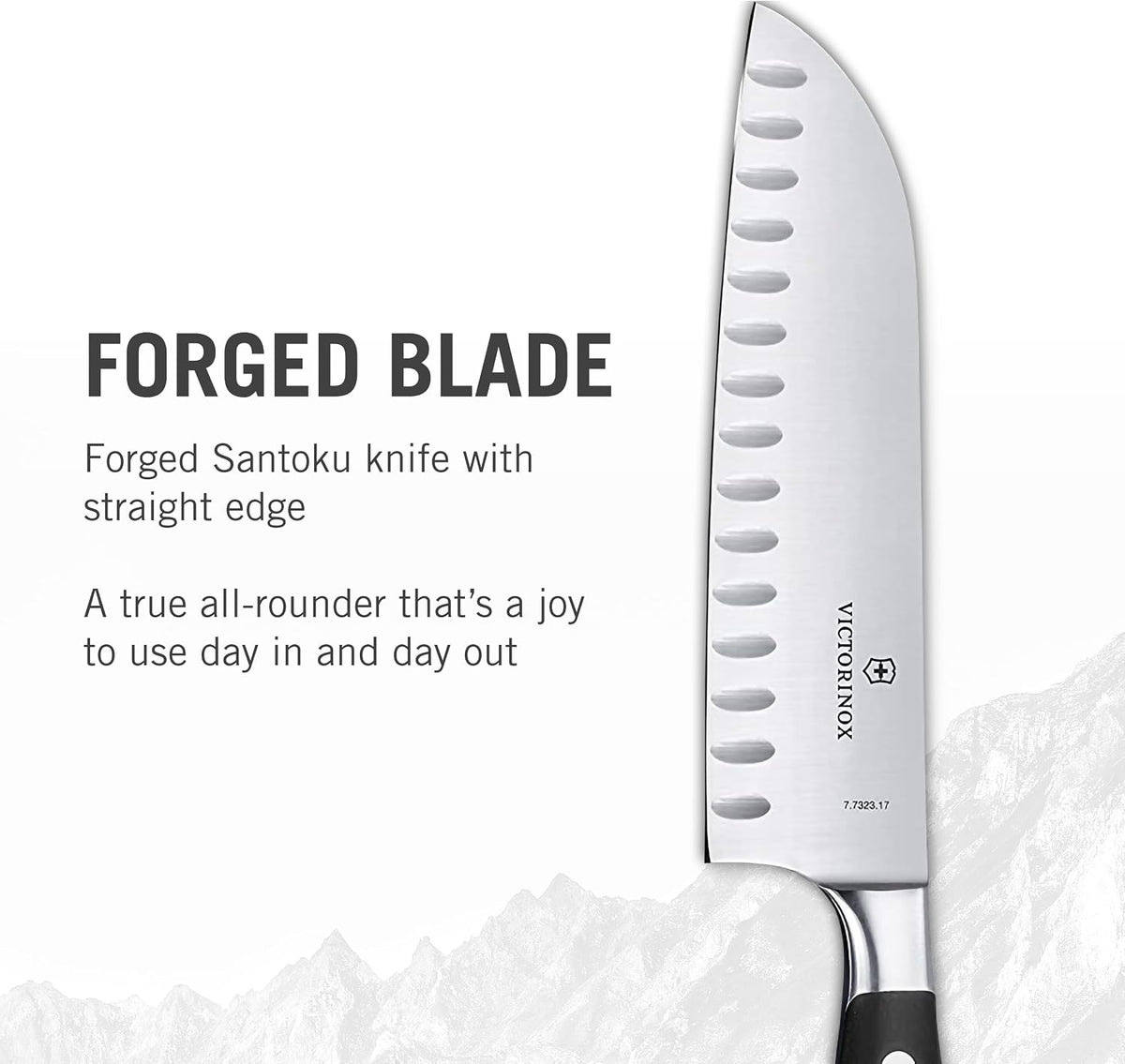 Grand Maître 7" Santoku Knife - Forged Granton Edge Prep Tool