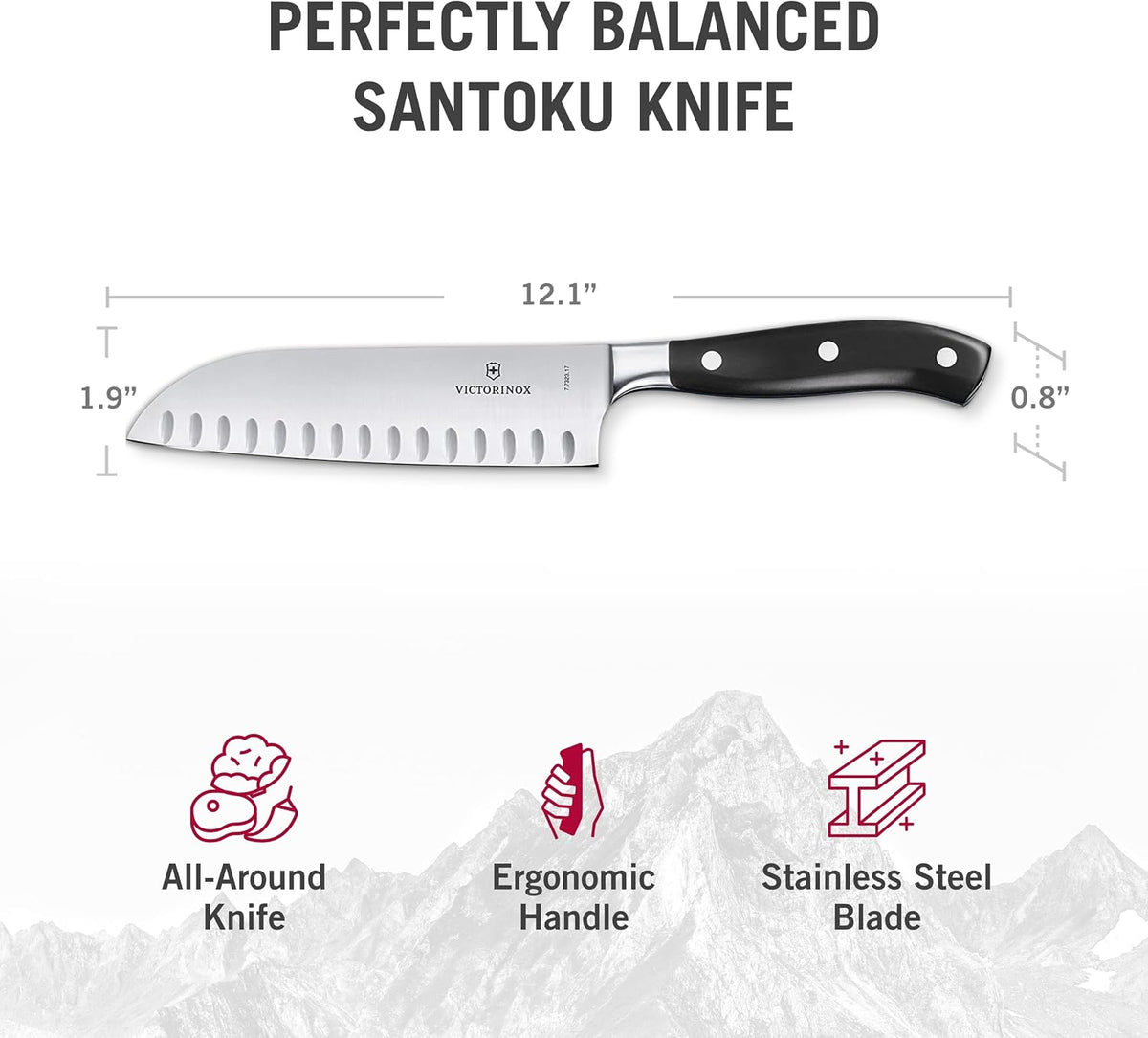 Grand Maître 7" Santoku Knife - Forged Granton Edge Prep Tool