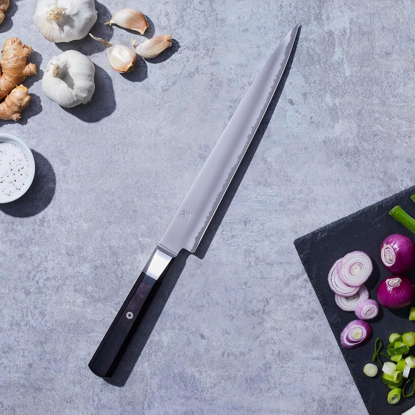 Koh 9.5" Slicing Knife,Black/Stainless Steel
