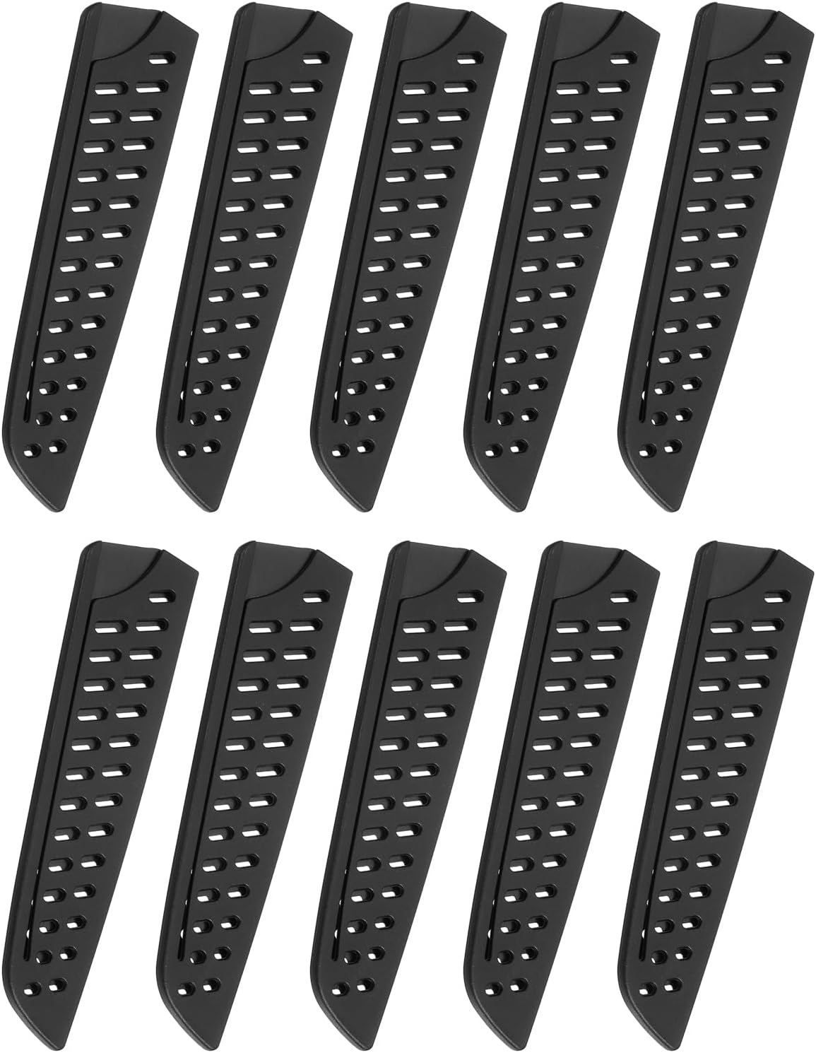 10Pcs Knife Cover Sleeves Blade Edge Guards for 7" Santoku Knife Blade Edge Protector Cover Universal Knife Sheath for Kitchen, Black