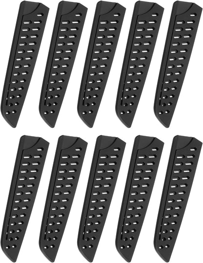 10Pcs Knife Cover Sleeves Blade Edge Guards for 7" Santoku Knife Blade Edge Protector Cover Universal Knife Sheath for Kitchen, Black