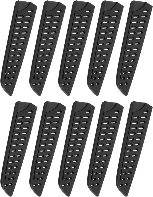 10Pcs Knife Cover Sleeves Blade Edge Guards for 7" Santoku Knife Blade Edge Protector Cover Universal Knife Sheath for Kitchen, Black