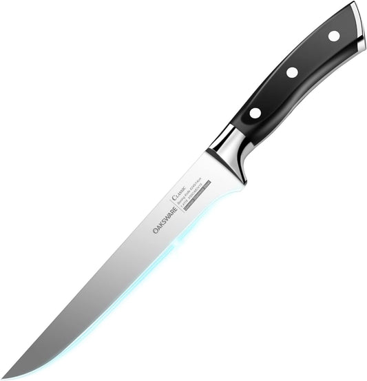 Pro Boning Knife 5.5 Inch, German High Carbon Steel Fillet Knife | Ergonomic Handle for Safe & Precise Deboning, Razor Sharp Full Tang Meat Trimming Knife for BBQ Brisket, Ribs, Poultry & Fish