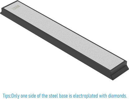Diamond Sharpening Plate, Grit 1000 Knife Sharpener Stone, Knife Sharpening Stone for Kitchen Knife Sharpener Professional Sharpening Tool(#1000, With non-slip base）