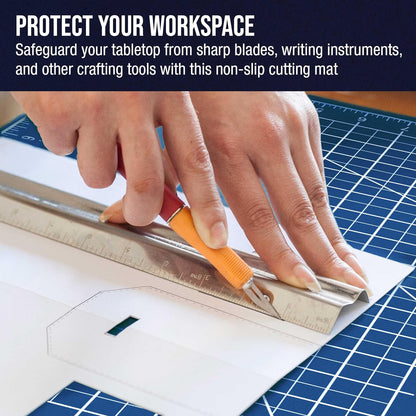 9" x 12" Self-Healing Cutting Mat 5-Ply - Double-Sided Green/Black Craft Mat, Non-Slip Cutting Mats for Crafts, Sewing, Quilting, Scrapbooking