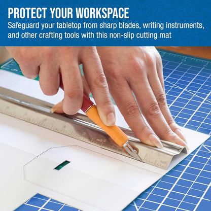 9" x 12" Self-Healing Cutting Mat 5-Ply - Double-Sided Green/Black Craft Mat, Non-Slip Cutting Mats for Crafts, Sewing, Quilting, Scrapbooking