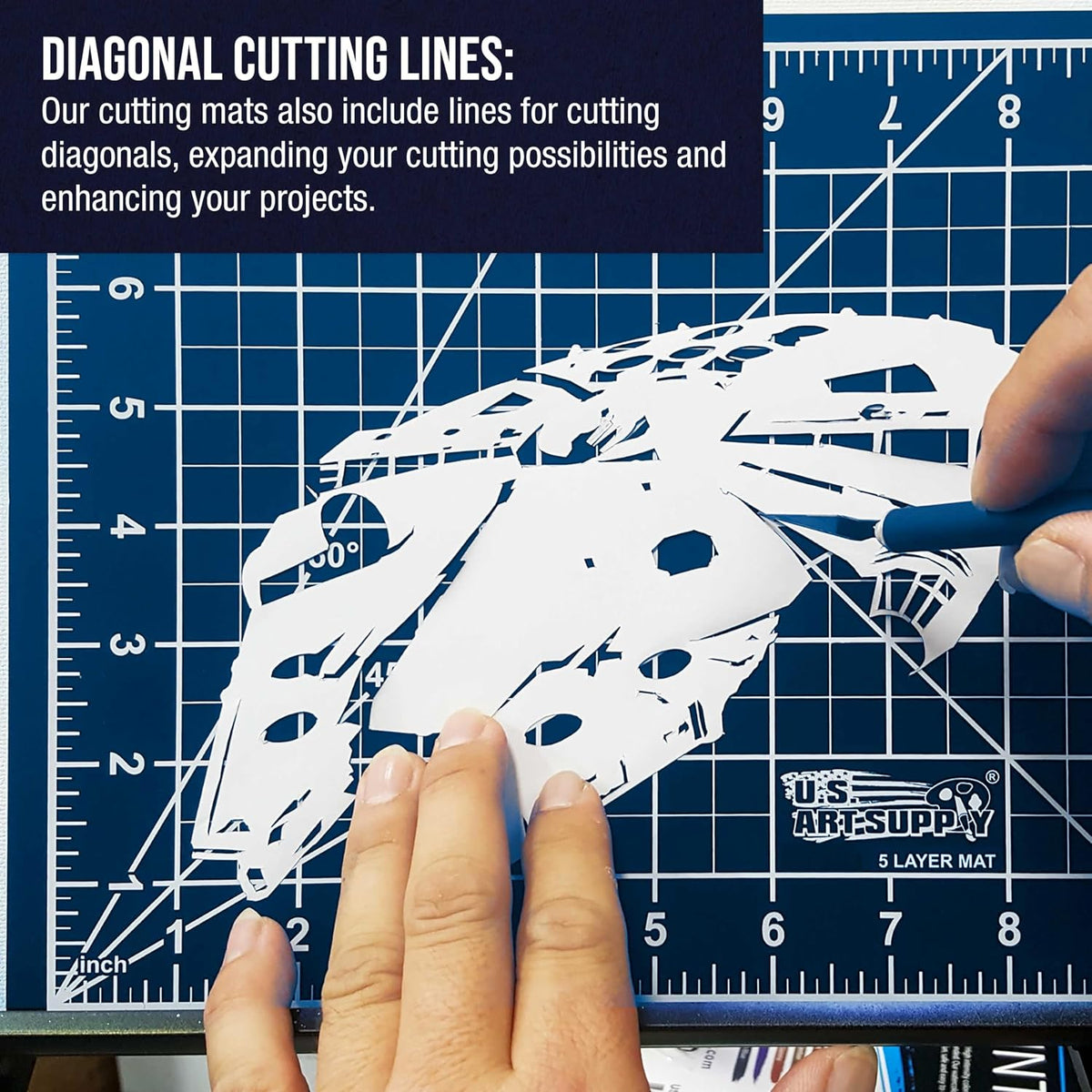 9" x 12" Self-Healing Cutting Mat 5-Ply - Double-Sided Green/Black Craft Mat, Non-Slip Cutting Mats for Crafts, Sewing, Quilting, Scrapbooking