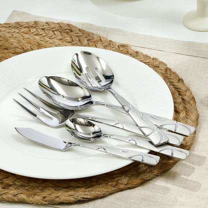 40PCS Stainless Steel Silverware Set, Modern Flatware Set for Kitchen, Mirror Polished Cutlery Set with Forks, Spoons and Knives，Dishwasher Safe