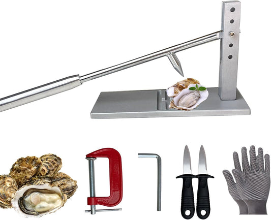 Oyster Shucker Tool Set，Oyster Clam Opener，Oyster Shucking Machine, Oyster Opener with Oyster Knife for Hotel Buffets and Homes and Gift