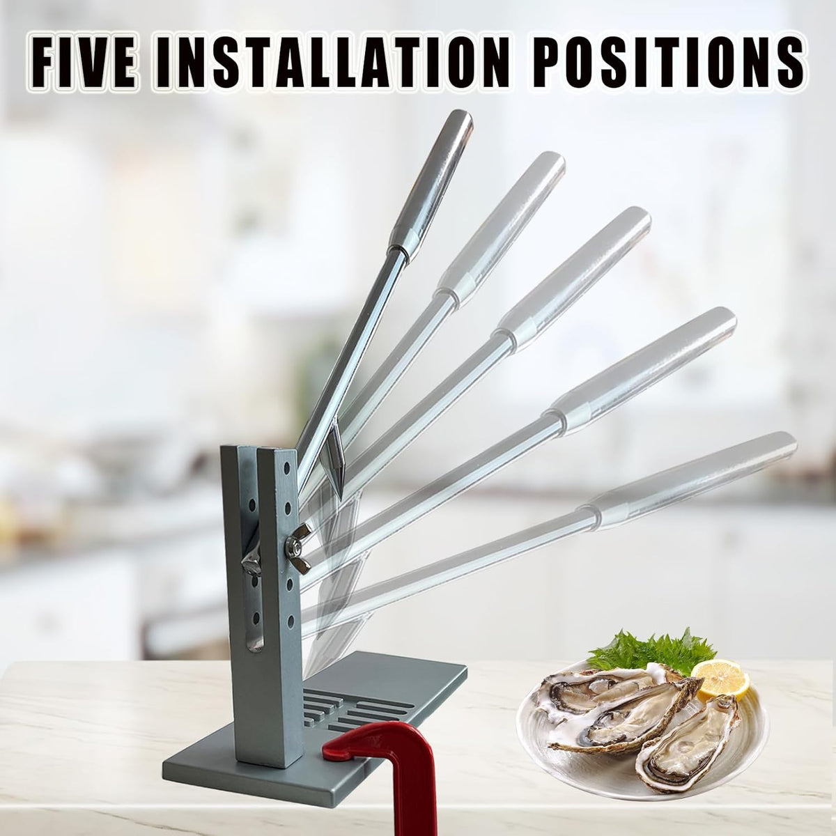 Oyster Shucker Tool Set，Oyster Clam Opener，Oyster Shucking Machine, Oyster Opener with Oyster Knife for Hotel Buffets and Homes and Gift