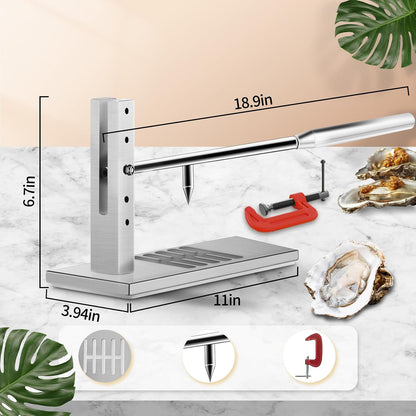 Oyster Shucker Tool Set，Oyster Clam Opener，Oyster Shucking Machine, Oyster Opener with Oyster Knife for Hotel Buffets and Homes and Gift