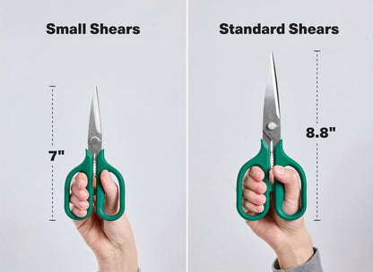 Heavy Duty Kitchen Shears - Comfortable Ambidextrous Scissors for Meat, Poultry, Herbs & More - Easy to Clean - German Stainless Steel - Large | Green