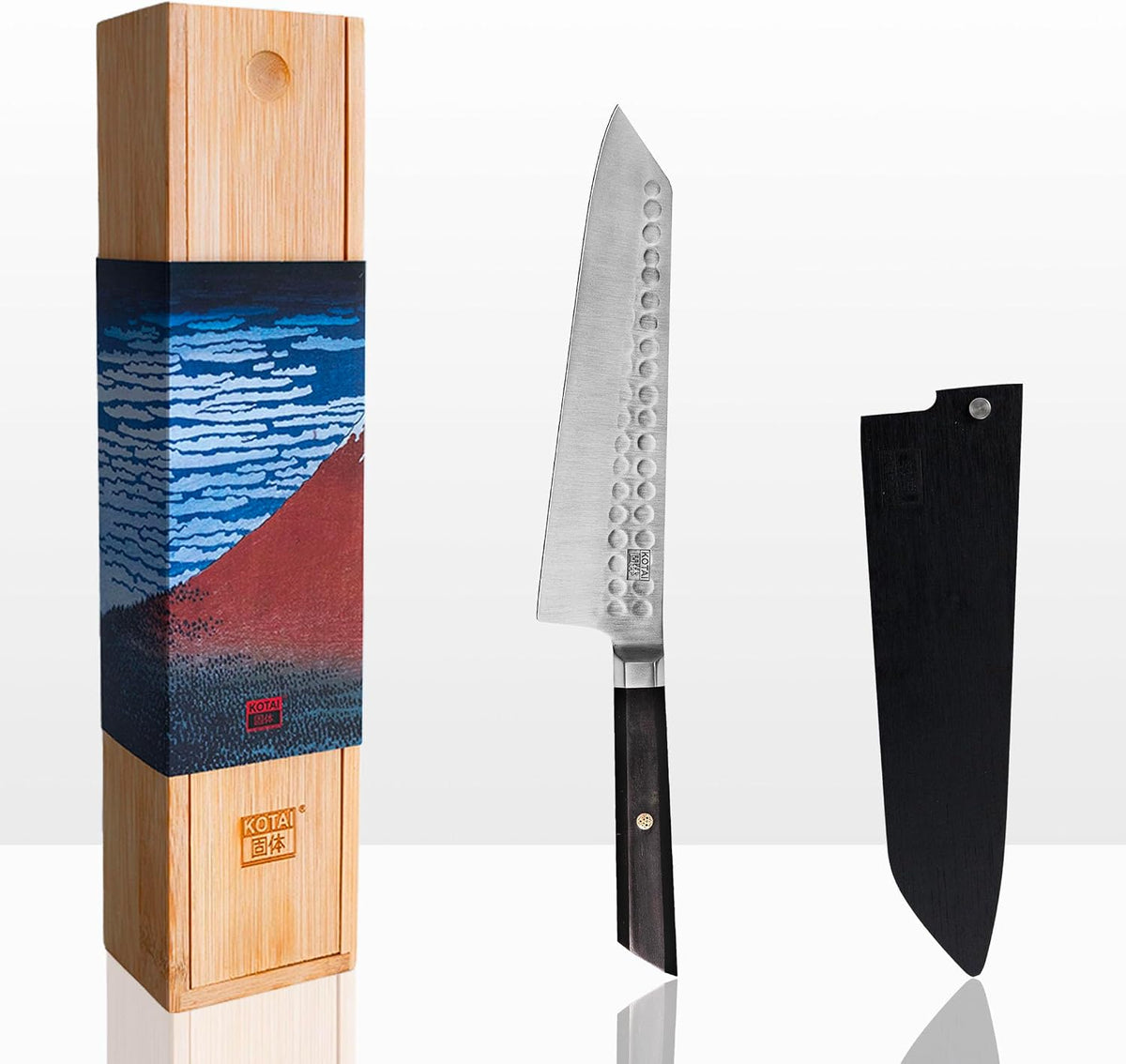 3.5-inch Bunka Paring Knife | Ultra Sharp Japanese 440C Stainless Steel | Hammered Tsuchime Finish | Ebony Handle | Hidden Full Tang | Precision Knife for Peeling & Trimming