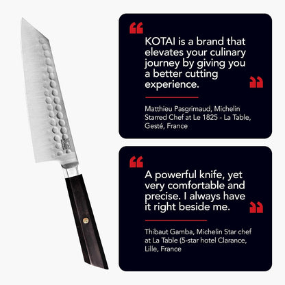 3.5-inch Bunka Paring Knife | Ultra Sharp Japanese 440C Stainless Steel | Hammered Tsuchime Finish | Ebony Handle | Hidden Full Tang | Precision Knife for Peeling & Trimming