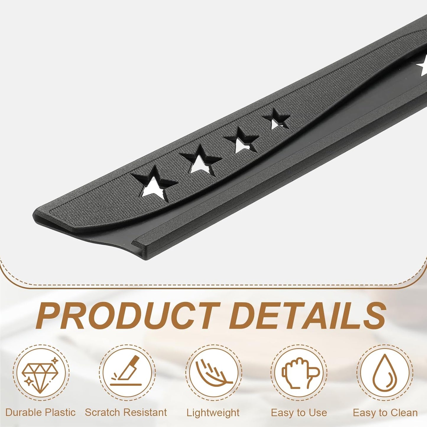 2Pcs Safety Knife Covers Sleeves, Universal PP Knife Sheaths Edge Guards Blade Protector Covers for 8.9" Bread Knives Portable for Kitchen Camping Picnics Accessories, Black