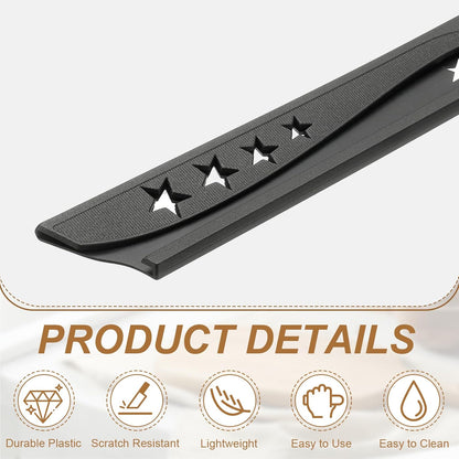 2Pcs Safety Knife Covers Sleeves, Universal PP Knife Sheaths Edge Guards Blade Protector Covers for 8.9" Bread Knives Portable for Kitchen Camping Picnics Accessories, Black