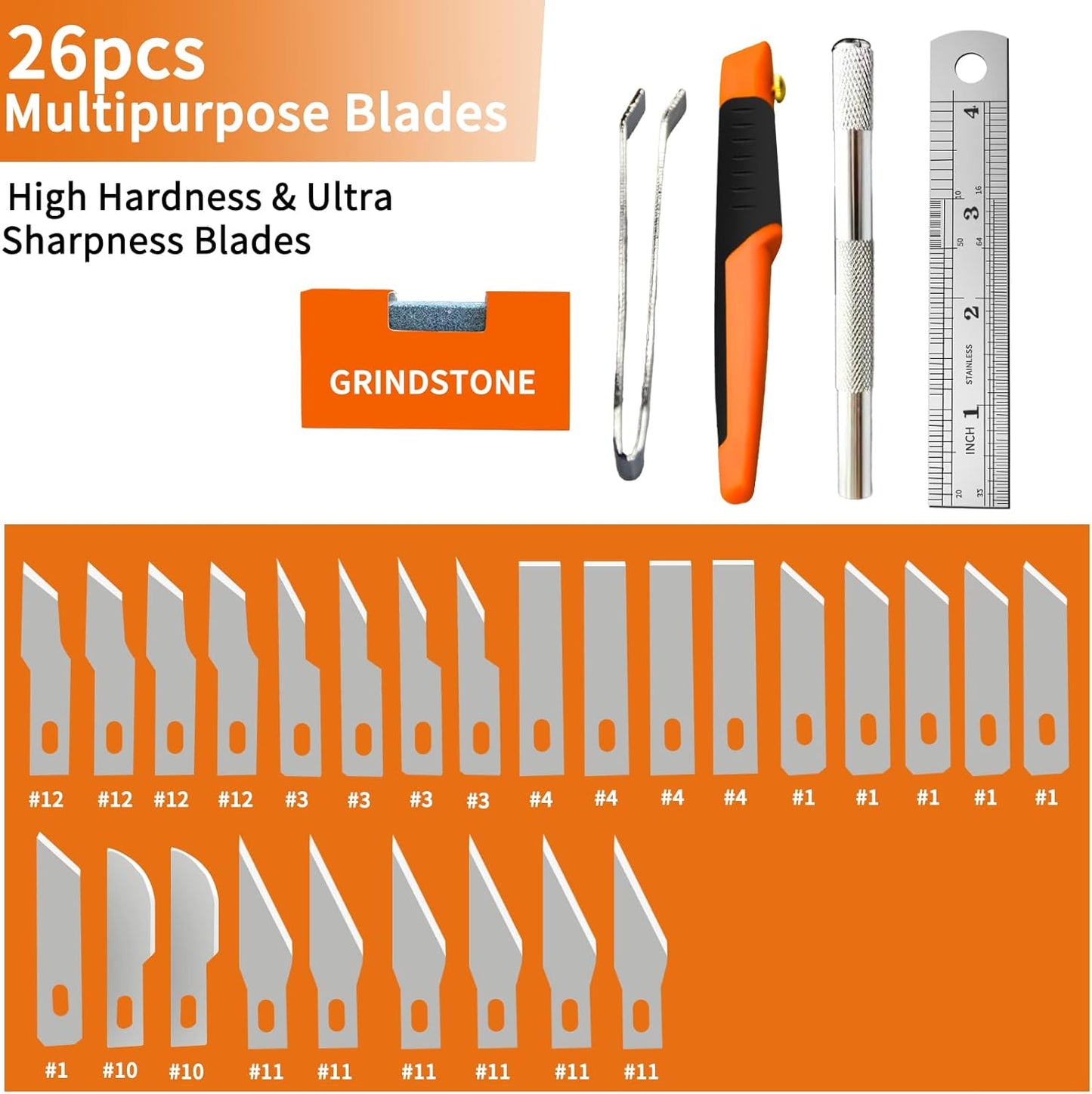 31pcs Precision Exacto Knife Kit for Art Craft Model Making | Multiple Replaceable SK5 Blades,Anti-slip Aluminum handle,Ideal for Paper Cutting,Modeling,Stamp carving,Hobby Cutting Tools