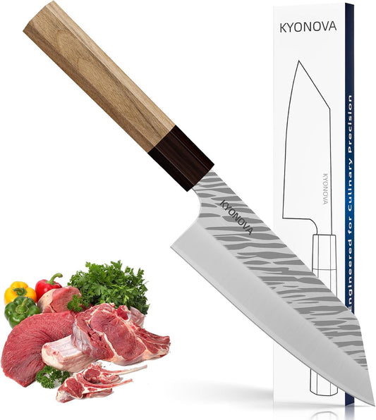 7 Inch Santoku Knife, 9-Layer VG10 High Carbon Steel Multipurpose Japanese Kitchen Knife, Sharp Steak Knife & Brisket Knife with Rosewood Handle for cutting meat for Home & Restaurant