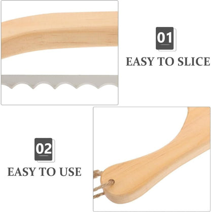 Bread Knife and Board Set with Crumb Tray, 8 Inch Manual Slicer for Sourdough Bagels Baguettes, Ambidextrous Serrated Blade & Reversible Acacia Wood Cutting Board