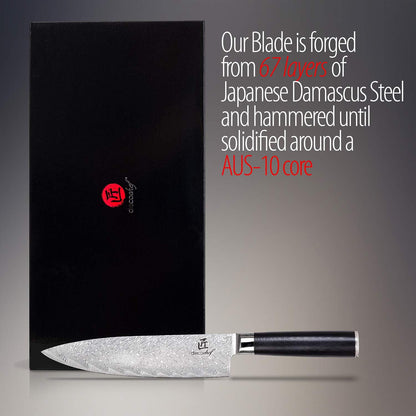 16 Piece Kitchen Knife Set Stainless Steel with Wood Handles, 8" Chef, 6.5" Cleaver, 8" Bread, 8" Slicing, 4.5" Paring, 6pcs Steak Knives, Kitchen Shears, and more