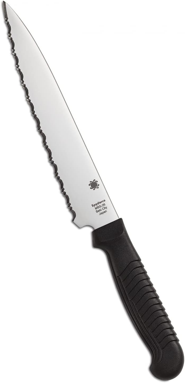 Lightweight Kitchen Utility Knife with MBS-26 Stainless Steel Blade and Polypropylene Plastic Handle