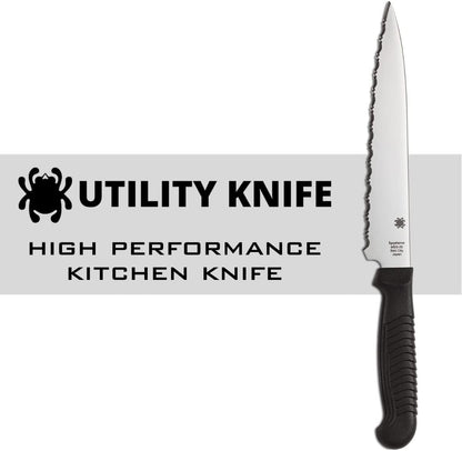 Lightweight Kitchen Utility Knife with MBS-26 Stainless Steel Blade and Polypropylene Plastic Handle