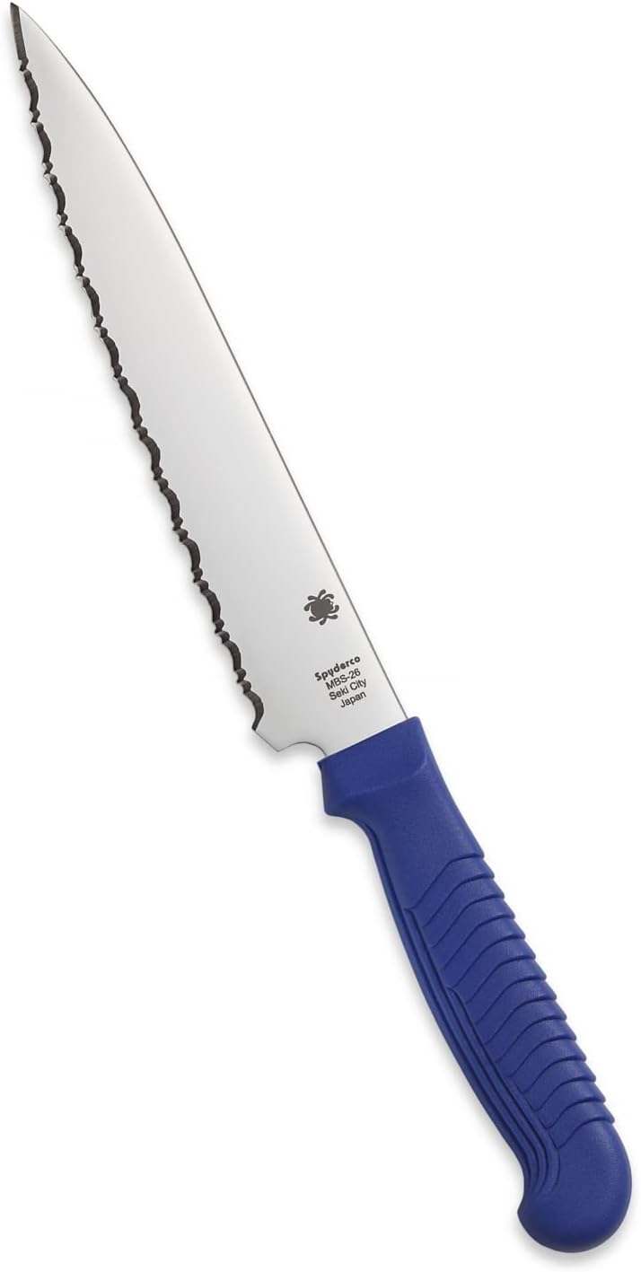 Lightweight Kitchen Utility Knife with MBS-26 Stainless Steel Blade and Polypropylene Plastic Handle