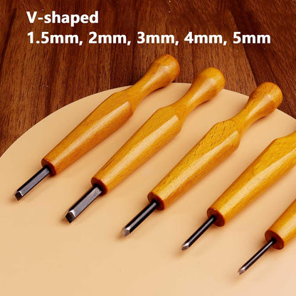 5Pcs V-Sharp Wood Carving Knife