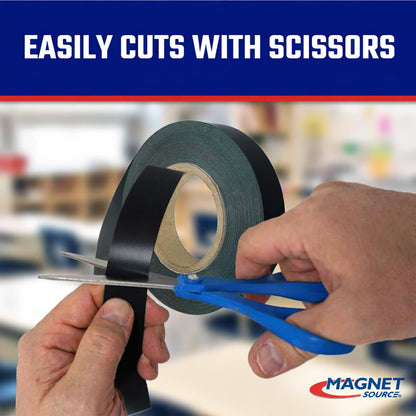 Flexible Magnet Strip - One-Sided Magnetic Strip, Cuttable Magnet, 0.5" Wide, 0.06" Thick, 100 Feet, ZGN10PBX