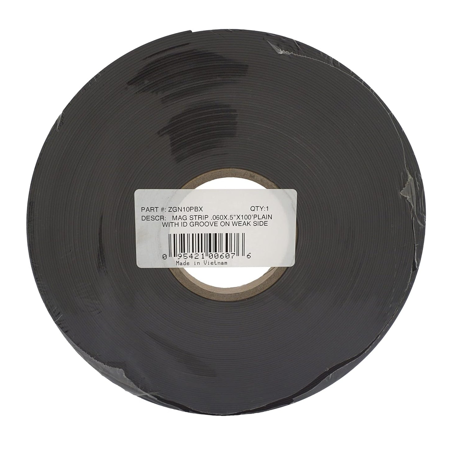 Flexible Magnet Strip - One-Sided Magnetic Strip, Cuttable Magnet, 0.5" Wide, 0.06" Thick, 100 Feet, ZGN10PBX
