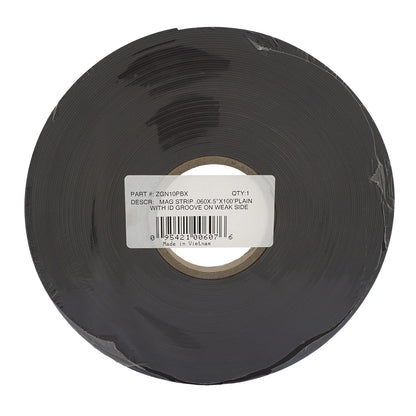 Flexible Magnet Strip - One-Sided Magnetic Strip, Cuttable Magnet, 0.5" Wide, 0.06" Thick, 100 Feet, ZGN10PBX