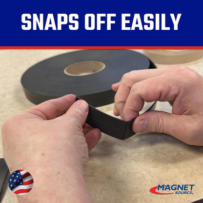 Flexible Magnet Strip - One-Sided Magnetic Strip, Cuttable Magnet, 0.5" Wide, 0.06" Thick, 100 Feet, ZGN10PBX