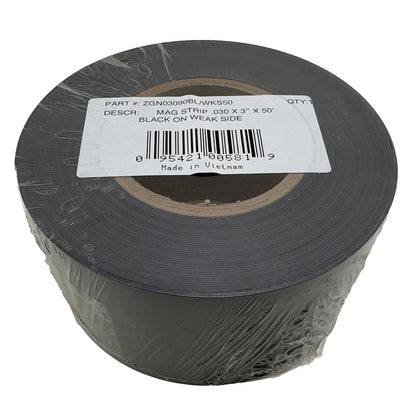 Flexible Magnet Strip - One-Sided Magnetic Strip, Cuttable Magnet, 0.5" Wide, 0.06" Thick, 100 Feet, ZGN10PBX