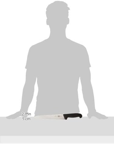Blade1 Fibrox Pro Black Carving-Straight 10" Semi-Flexible Pointed Blade 1" width at handle, 10 inch, Multi (47540)