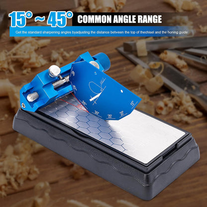 Chisel Sharpening Kit with Sharpening Stones – Wood Chisel Sharpener Honing Guide Set for Chisel Sharpening, Planer Blade Sharpener – Complete Wood Chisel Sharpening Kit with Whetstone